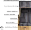 Strandkorb Ostsee 2-Sitzer 120cm breit in beige anthrazit Produktbild-Vorschau 5