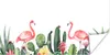 MuchoWow® Poster Pflanzen - Flamingo - Aquarell - Mädchen - Produktbild-Vorschau 1