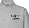 Huuraa Herren Polo Shirt Mama mit Herz L Sport Grey Bio Produktbild-Vorschau 2