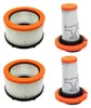 Two sets of vacuum cleaner filters are displayed against a white background. Each set consists of two filters: one cylindrical filter and one smaller, tube-shaped filter. Produktbild-Vorschau
