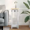 vidaXL Plantenstandaard, wit, 30 x 30 x 73 cm, massief Productafbeelding-voorbeeld 2