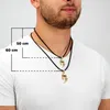 SERASAR | Collier en cuir pour homme [Flamme] en acier Voir les images du produit 4