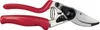A pair of red-handled pruning shears is shown against a white background. Produktbild-Vorschau