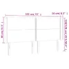 vidaXL LED Kopfteil Schwarz 183x16x118/128 cm Kunstleder -  Produktbild-Vorschau 7