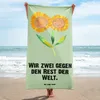 Mr. & Mrs. Panda Strandtuch Blume Sonnenblume - Blattgrün - Produktbild-Vorschau 2