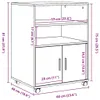 vidaXL Szafka na kółkach biała 60x48x81 cm materiał Podgląd zdjęcia produktu 8