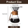Pour Over Kaffeemaschine, 400ml Kaffeemaschine Karaffe Produktbild-Vorschau 2