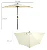Outsunny Parasol, 270 x 240 cm demi-parapluie, parasol de Voir les images du produit 2
