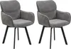 Two gray upholstered chairs with black metal legs are shown against a white background. Produktbild-Vorschau