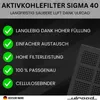 Aktiv Kohle Filter passend für Geberit Sigma 40 wie Typ 1 Produktbild-Vorschau 3