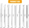 8 Stück Set Eingewachsene und Nagelfeile, Kit zur Produktbild-Vorschau 2