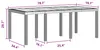 vidaXL Tavolo da giardino antracite 200 x 100 x 73 cm in Anteprima dell’immagine prodotto 4