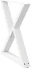 vidaXL Esstisch Beine 2 Stück Weiß 70x(72-73,3) cm Stahl Produktbild-Vorschau 3