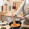 4 Stück Pfannenwender Holz Set, 33 cm Holzspatel Zum Kochen Produktbild-Vorschau 4