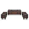 vidaXL Ensemble de coffres-sièges 3 pcs. Marron Voir les images du produit 2
