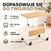 Biurko Regulowane Stolik Pod Laptopa 71–90 Cm Na Kółkach Podgląd zdjęcia produktu 10