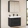 Meuble de salle de bain Florence 01 60 cm – Noir mat – Voir les images du produit 2