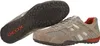 A pair of beige Geox sneakers shown from a side and underneath view against a white background. Produktbild-Vorschau