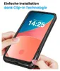 Hands are shown assembling a phone case onto a smartphone. Produktbild-Vorschau