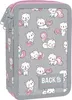 Katze 3 Fach Federtasche gefüllt Federmäppchen Federmappe Produktbild-Vorschau 1