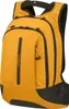 A yellow Samsonite backpack is shown from the front.
