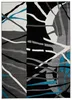 Teppich Wohnzimmer Schlafzimmer Kurzflor Modern Design Grau Produktbild-Vorschau 2