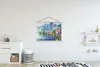MuchoWow® Textilposter Gemälde - Ölfarbe - Haus - Berge - Produktbild-Vorschau 2