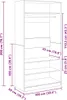 vidaXL Szafa czarna 100x50x200 cm materiał drewnopochodny Podgląd zdjęcia produktu 8