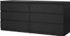 Naia Kommode 6 Schubladen schwarze Struktur. Produktbild-Vorschau 2