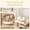 PawHut Cat tree design cosy chic multi-equipment activity Náhľad obrázku produktu 5