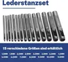 Set de 15 fers à perforer pour cuir Outil de perforation Voir les images du produit 2