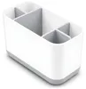 WELLHAUS Portaspazzolini da denti, bianco e grigio, con 5 Anteprima dell’immagine prodotto 3