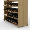 Weinregal aus Holz, massiv, für 91 Flaschen, Loft-Schrank, Produktbild-Vorschau 5