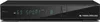 A front view of a black satellite receiver with a digital display showing channel information and a brand logo. Podgląd zdjęcia produktu