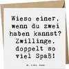 Mr. & Mrs. Panda Grußkarte Spruch Zwillinge Spaß - Weiß - Produktbild-Vorschau 1