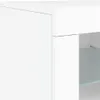 Close-up view of a white furniture piece, likely a cabinet or sideboard. Voir les images du produit