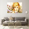 Bilder auf glas - Frau Sommer Blume - 100x70cm - Glasbilder Produktbild-Vorschau 7