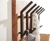 FineBuy Wandgarderobe Akazie Massivholz 100 cm Baumkante - Produktbild-Vorschau 4