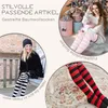 4 Paar Gestreifte Overknees Strümpfe Damen Baumwolle Produktbild-Vorschau 6