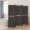 vidaXL 5-tlg. Paravent Braun 250x200 cm Stoff Produktbild-Vorschau 2
