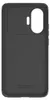 A black phone case is shown from the back. Produktbild-Vorschau