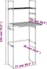 vidaXL Étagère pour machine à laver 77x52x192 cm Aluminium Voir les images du produit 8