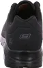 The back view of a black Skechers sneaker. Voir les images du produit