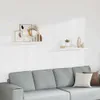 vidaXL Mensole sospese 2 pz. Bianco 90x23,5x3,8 cm MDF Anteprima dell’immagine prodotto 2