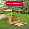 Coemo Spielhaus mit Sandkasten Sonnendach Spiel-Veranda Produktbild-Vorschau 2