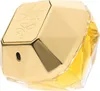 A close-up, studio shot of a gold-colored perfume bottle. Produktbild-Vorschau