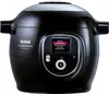 A black Tefal Cook4me Connect multi-cooker is shown against a white background. Voir les images du produit