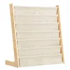 Bücherregal für kinder 75x30x76cm aus Baumwolle Leinen und Produktbild-Vorschau 7