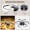 60W Modern Schwarz LED Deckenlampe in Blumenförmiges Produktbild-Vorschau 6