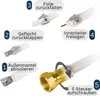 SAT Installationsset 50m mini Koaxial Kabel 4mm in Weiß mit Produktbild-Vorschau 7